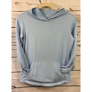 Girls Athleta Girl Light Blue Uptempo Hooded Top L/12